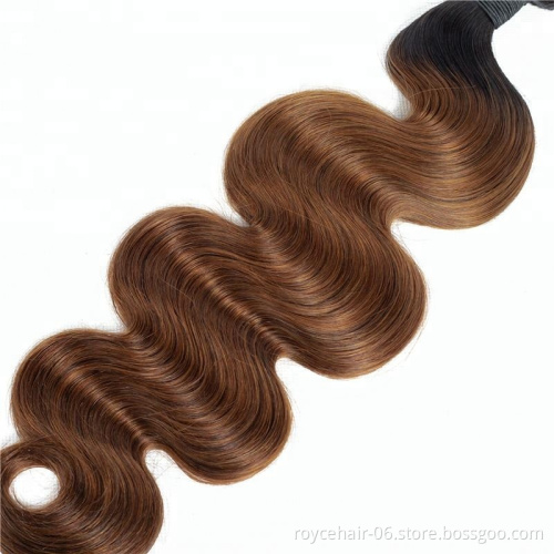Body Wave weft Brown Hair extension  Brazilian Hair Bundles Human Hair Wavy